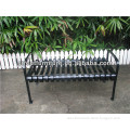 Weather resistant flat bar steel garden chair without backrest